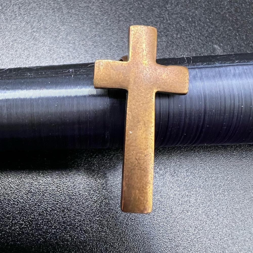 Bronze or Copper Cross RING Unusual - Very Unique Mens or Women’s Jewelry